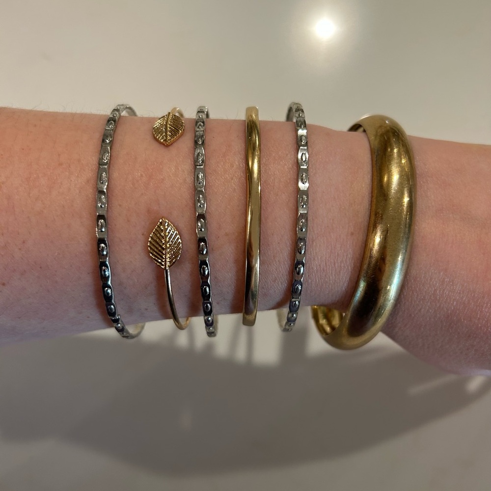 Gold tone and Silver tone Bracelet lot